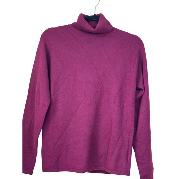 QVC Precious Fibers cashmere turtleneck sweater, maroon, NWT - Picture 1 of 7